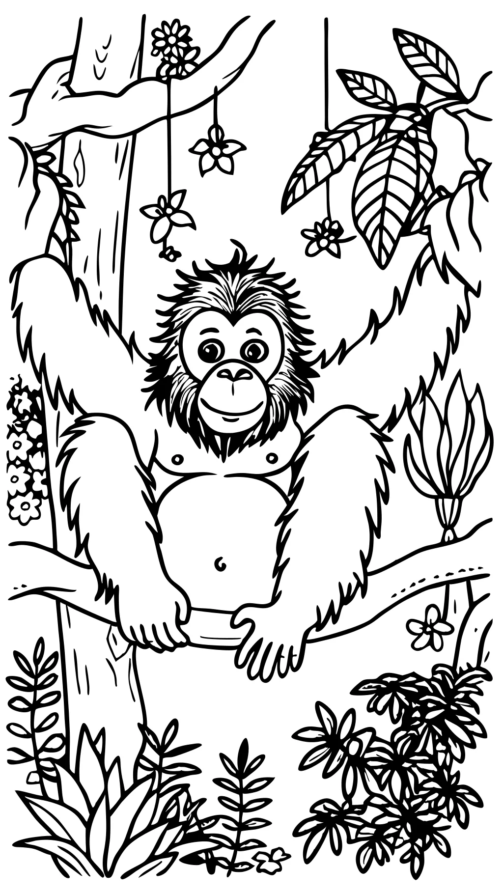 orangutan coloring pages